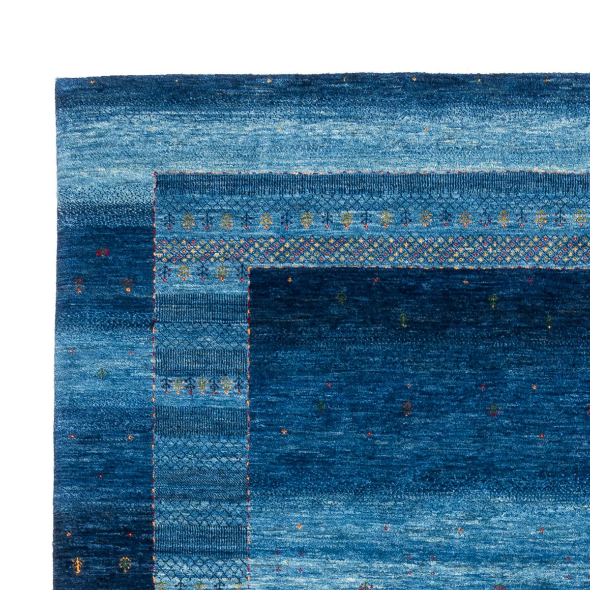 Tapis Gabbeh - Loribaft Persan - 331 x 228 cm - bleu