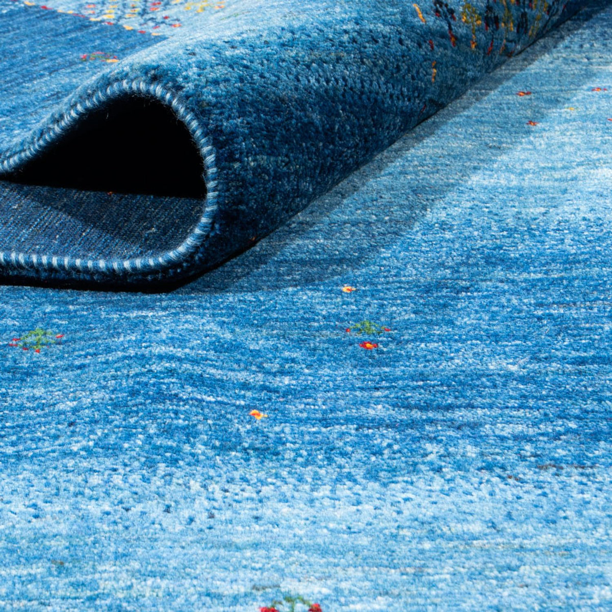 Tapis Gabbeh - Loribaft Persan - 331 x 228 cm - bleu