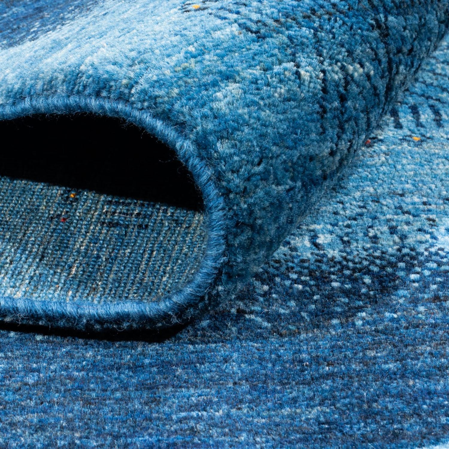 Tapis Gabbeh - Loribaft Persan - 244 x 178 cm - bleu