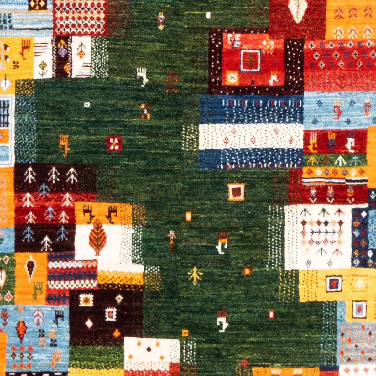 Tapis Gabbeh - Loribaft Persan - 244 x 176 cm - vert