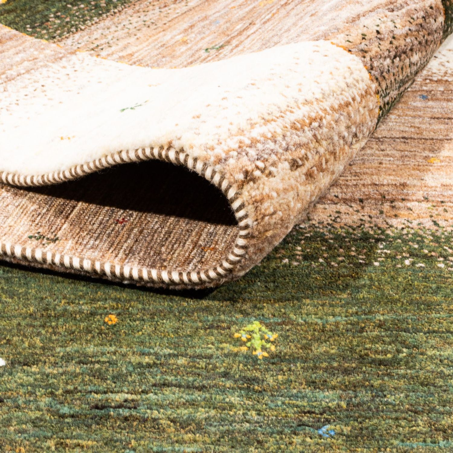 Tapis Gabbeh - Loribaft Persan - 228 x 179 cm - naturel