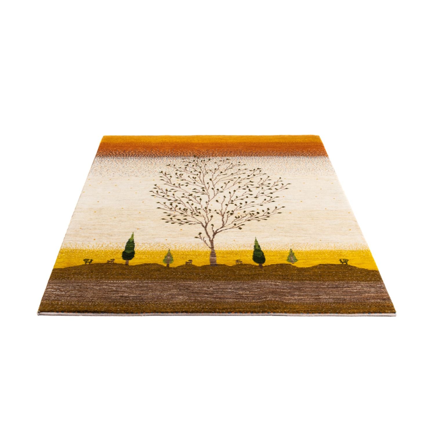 Tapis Gabbeh - Loribaft Persan - 175 x 129 cm - or