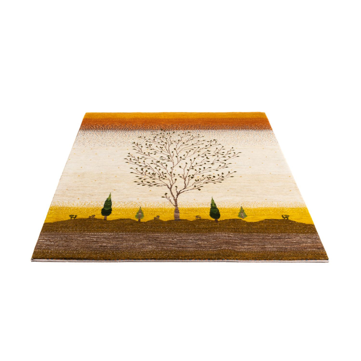 Tapis Gabbeh - Loribaft Persan - 175 x 129 cm - or