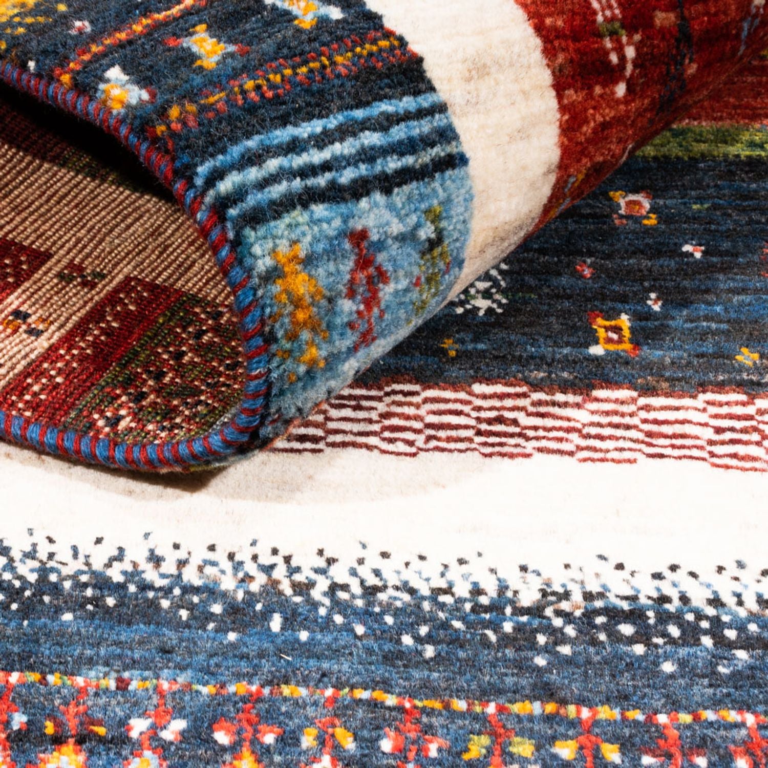 Tapis Gabbeh - Loribaft Persan - Royal - 156 x 105 cm - multicolore