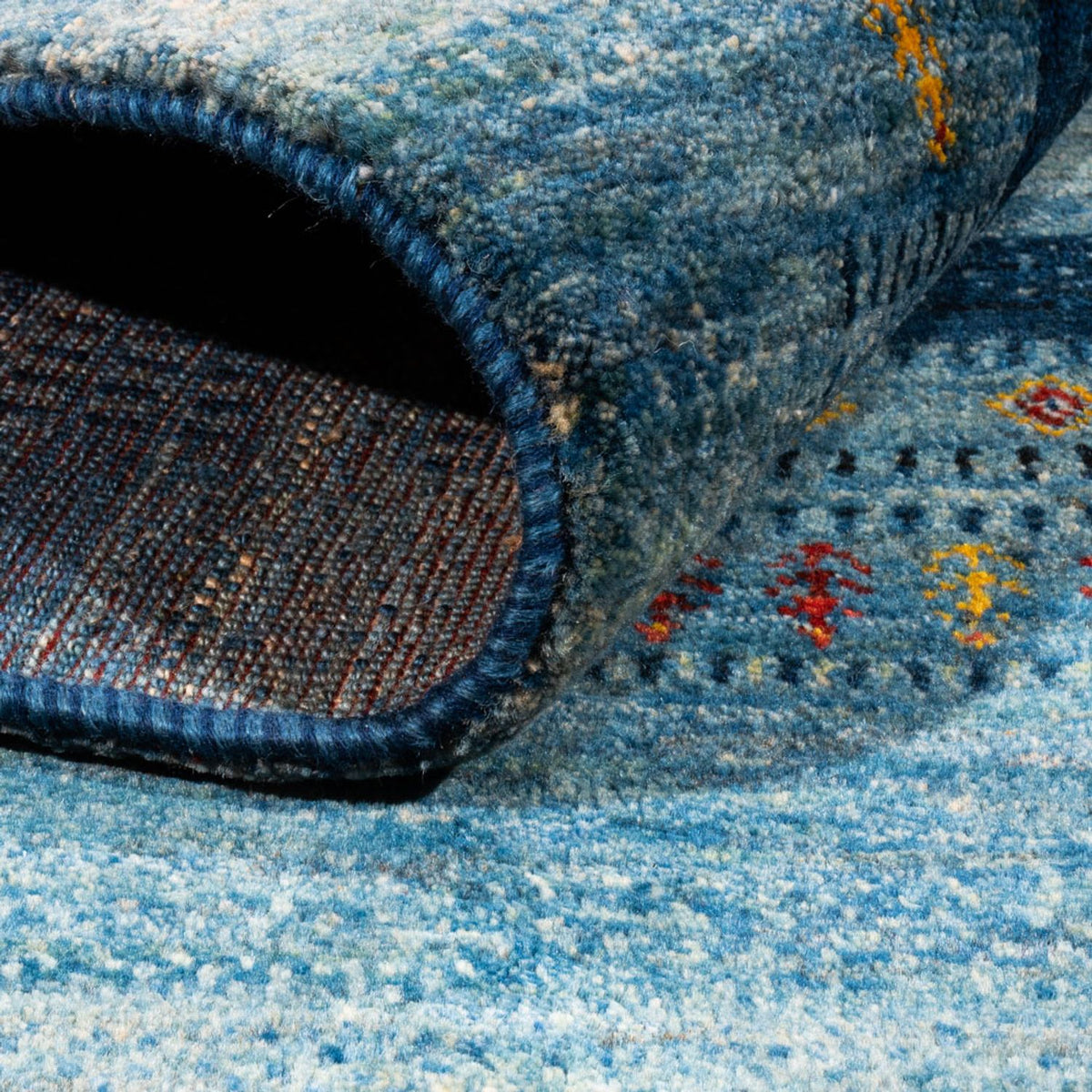 Tapis Gabbeh - Loribaft Persan - Royal - 180 x 123 cm - bleu