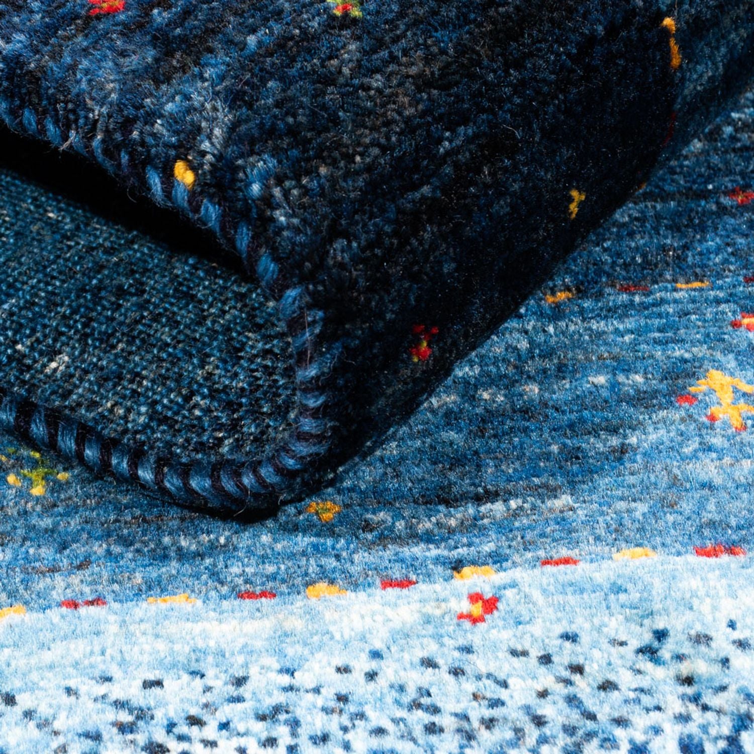 Tapis Gabbeh - Loribaft Persan - 148 x 98 cm - bleu