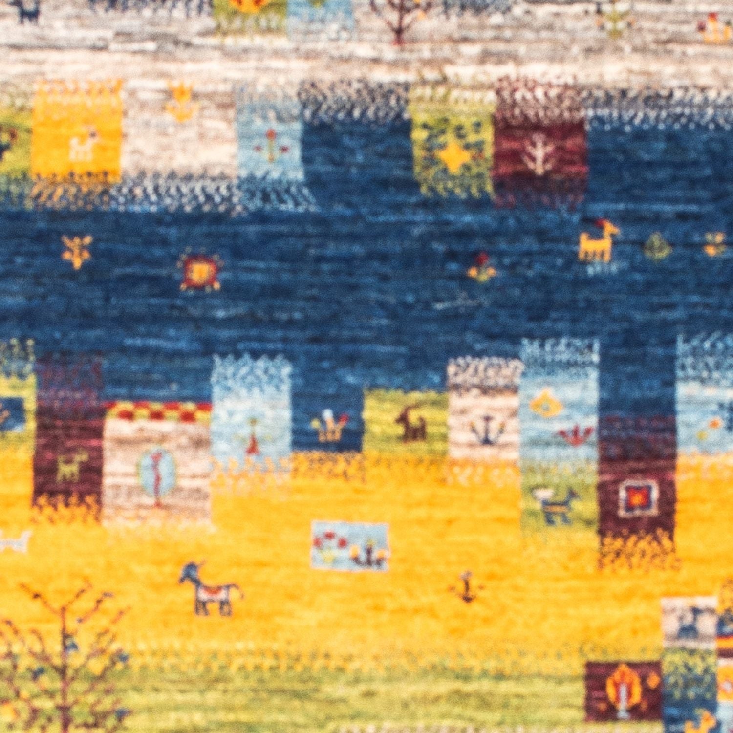 Tapis Gabbeh - Loribaft Persan - Royal - 141 x 107 cm - multicolore