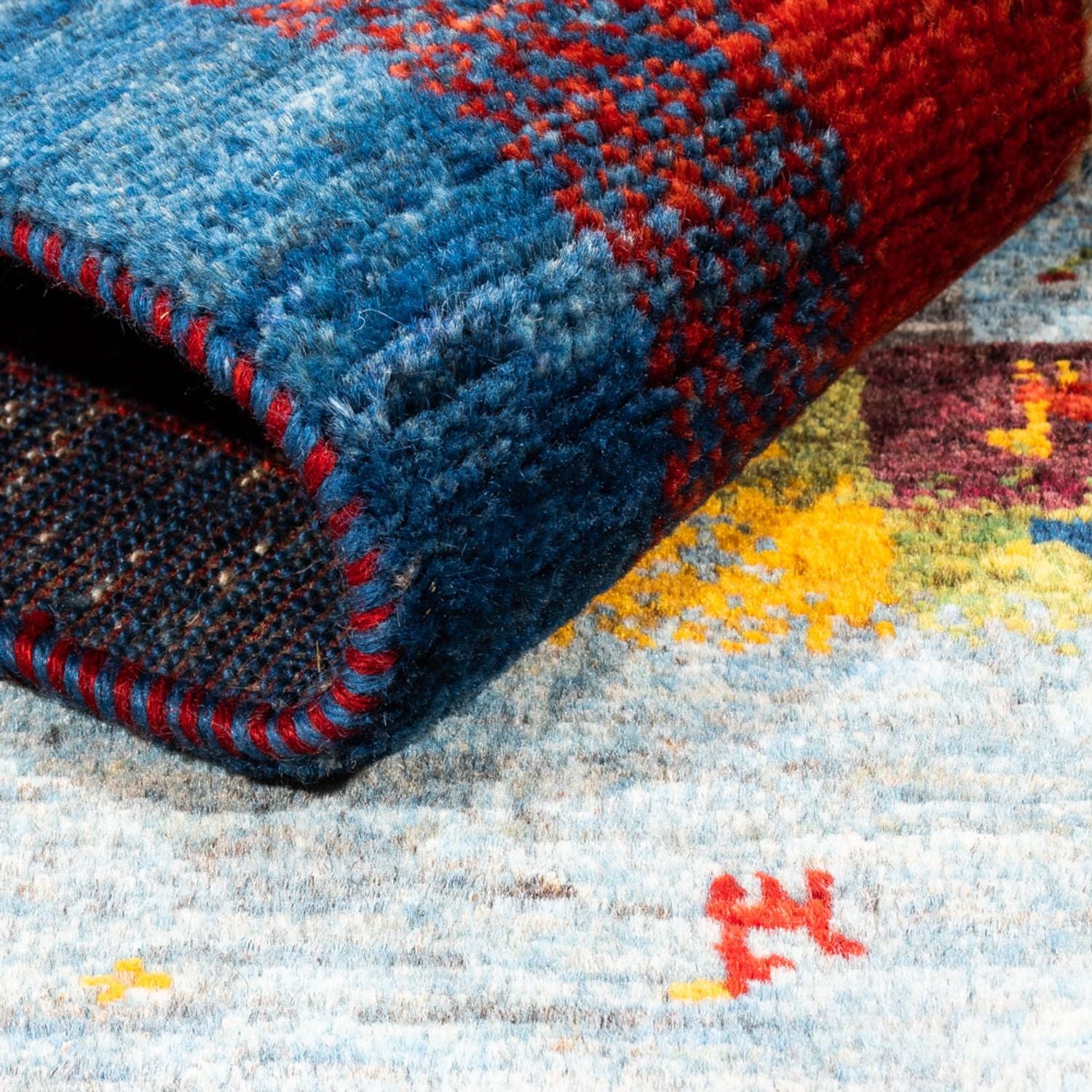 Tapis Gabbeh - Loribaft Persan - Royal - 141 x 107 cm - multicolore