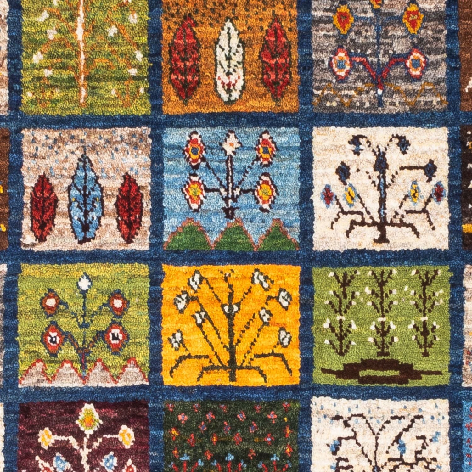 Tapis Gabbeh - Loribaft Persan - Royal - 132 x 86 cm - multicolore