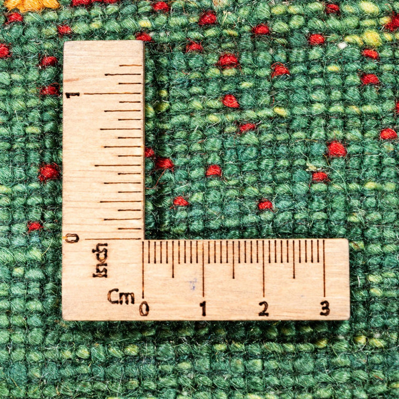 Tapis Gabbeh - Loribaft Persan - 122 x 80 cm - vert