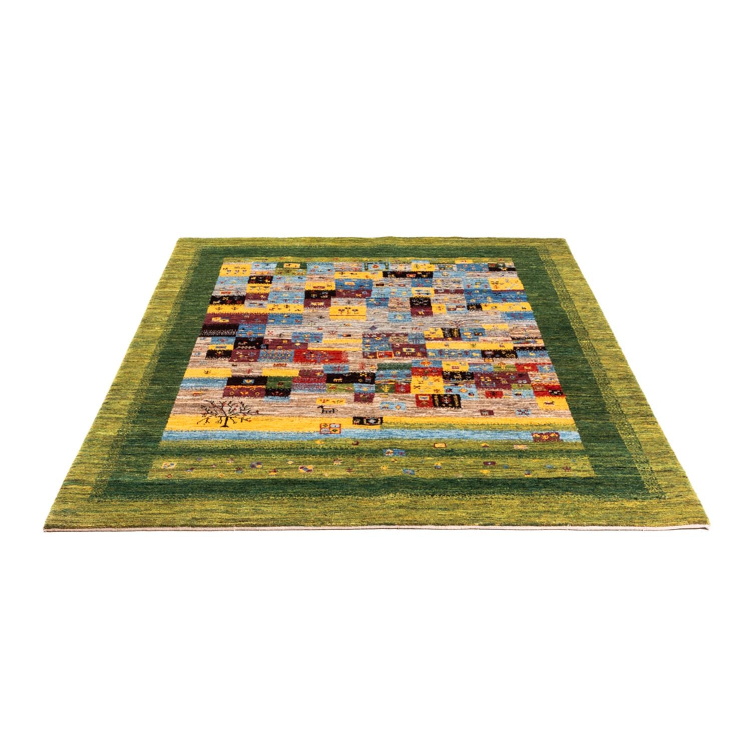 Tapis Gabbeh - Loribaft Persan - Royal - 196 x 148 cm - vert