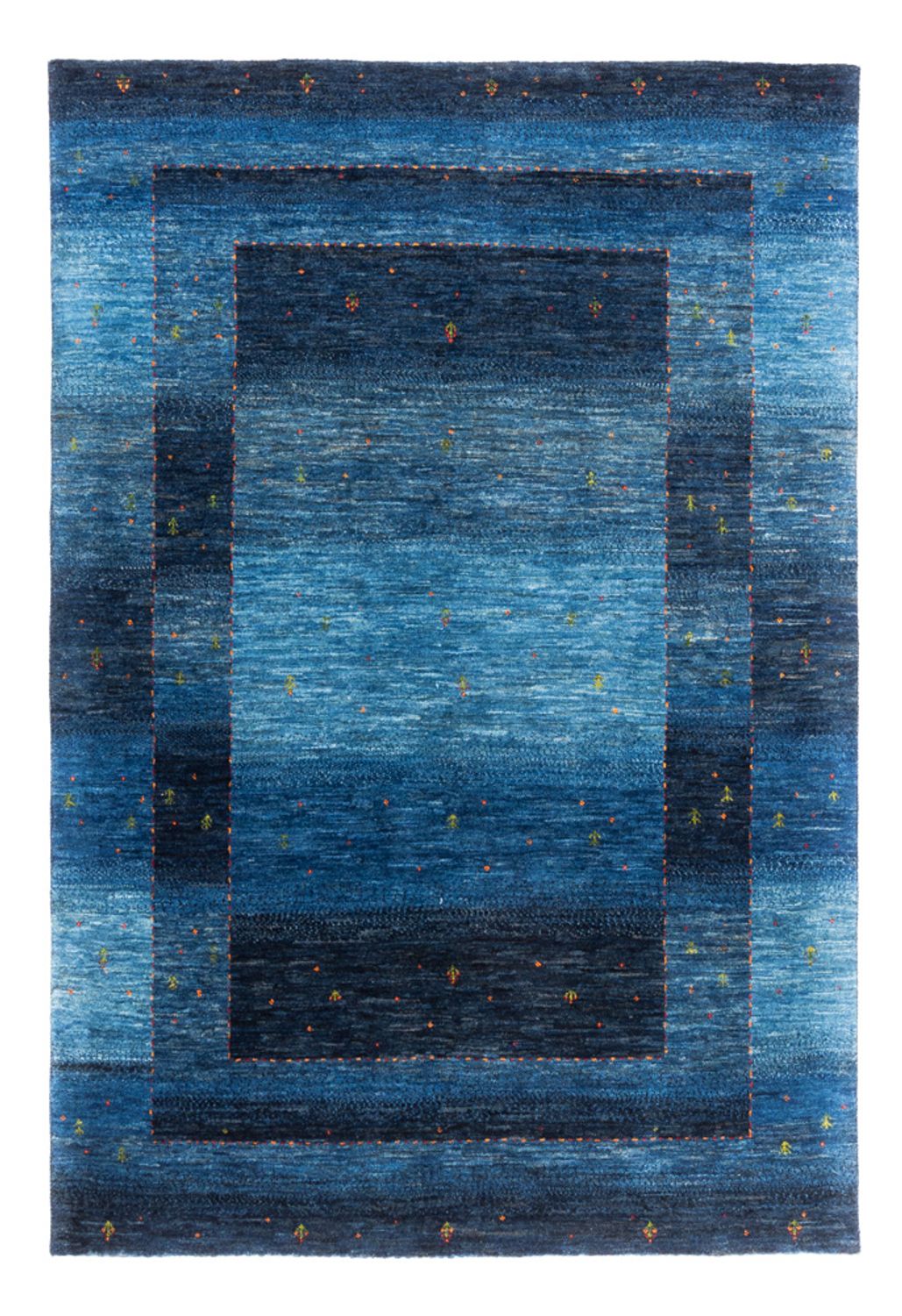 Tapis Gabbeh - Loribaft Persan - 210 x 146 cm - bleu