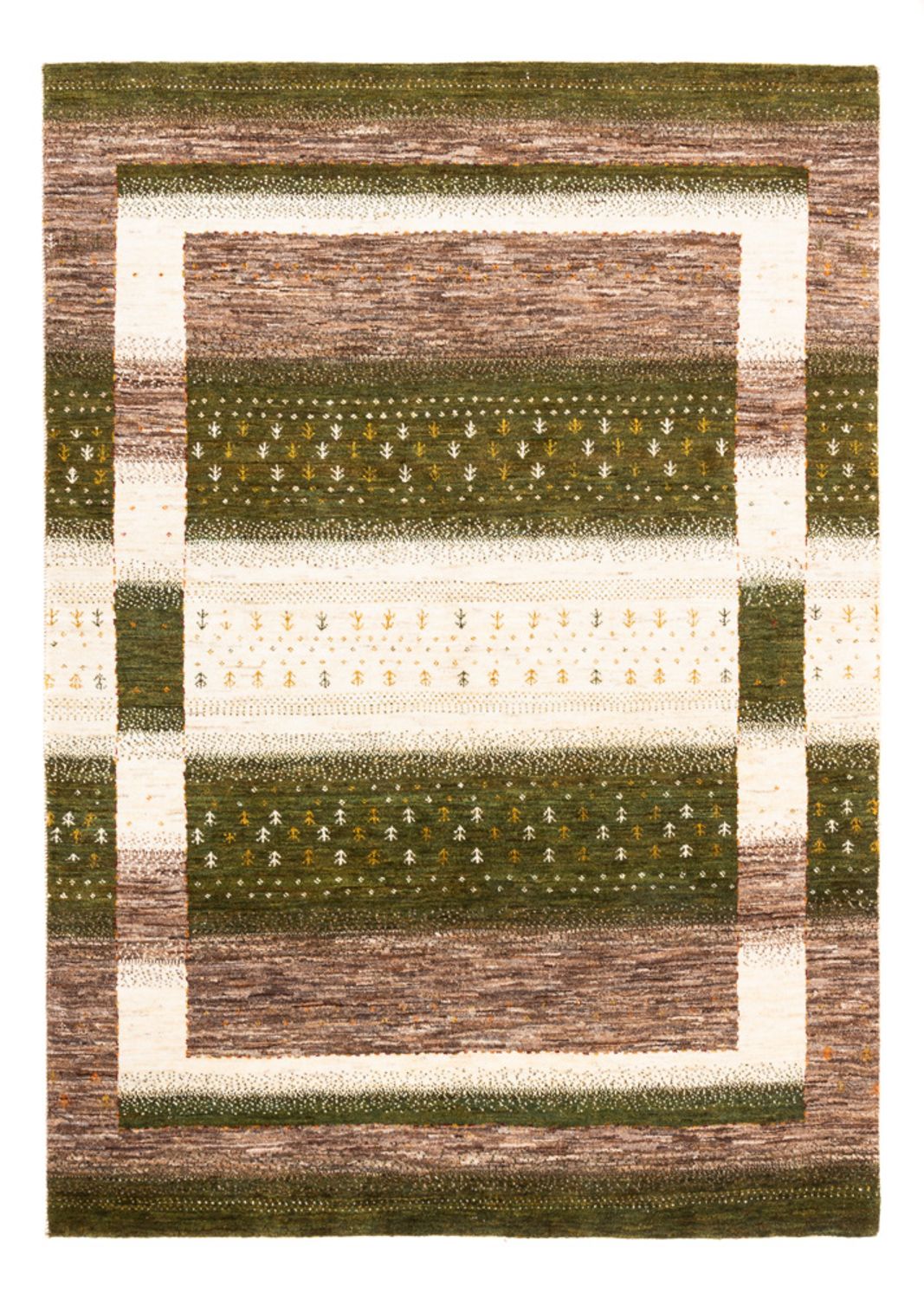 Tapis Gabbeh - Loribaft Persan - 203 x 147 cm - naturel