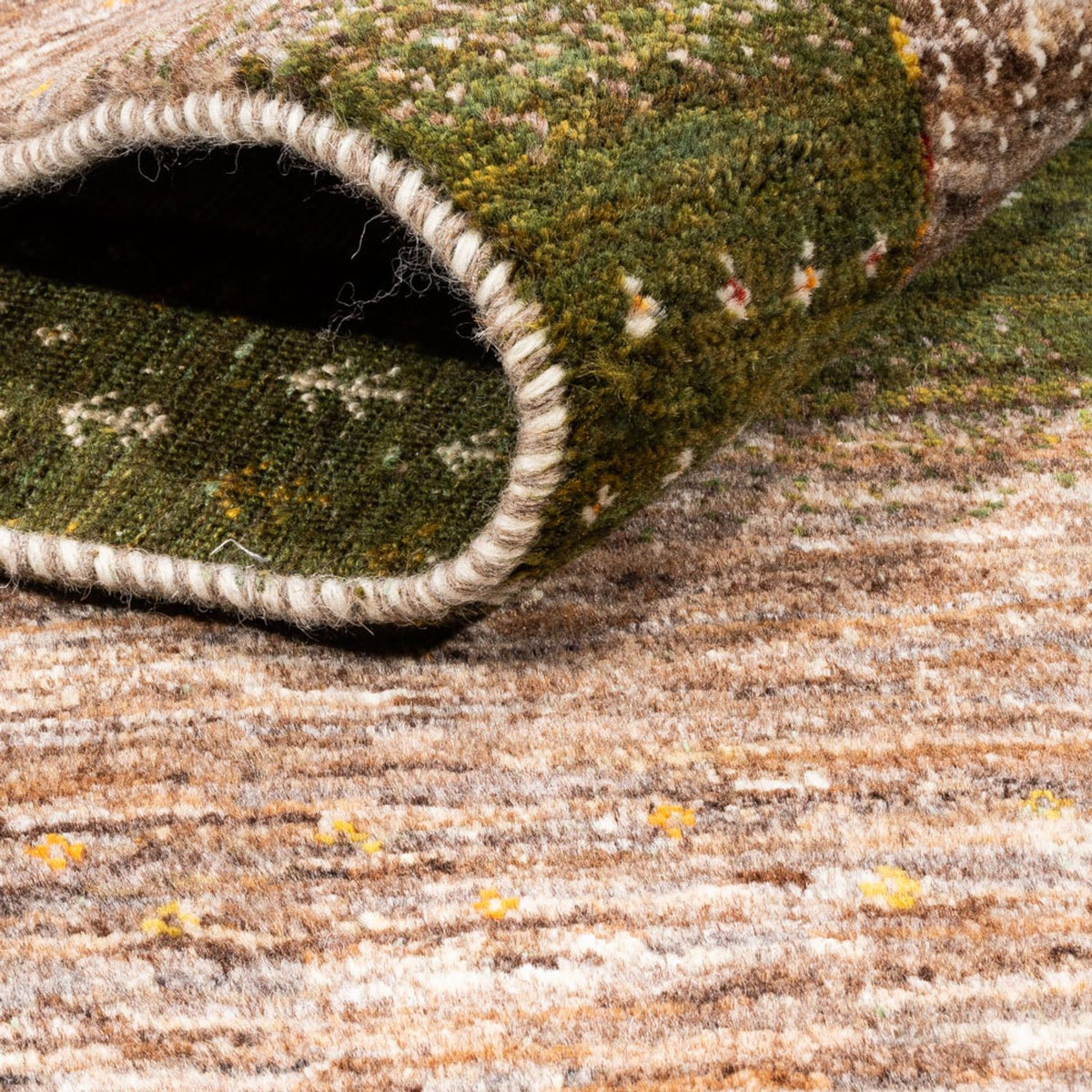 Tapis Gabbeh - Loribaft Persan - 203 x 147 cm - naturel