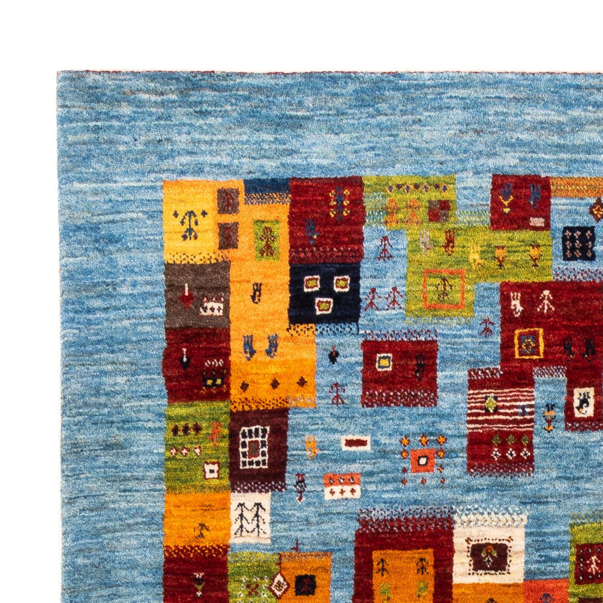 Tapis Gabbeh - Loribaft Persan - Royal - 198 x 155 cm - multicolore