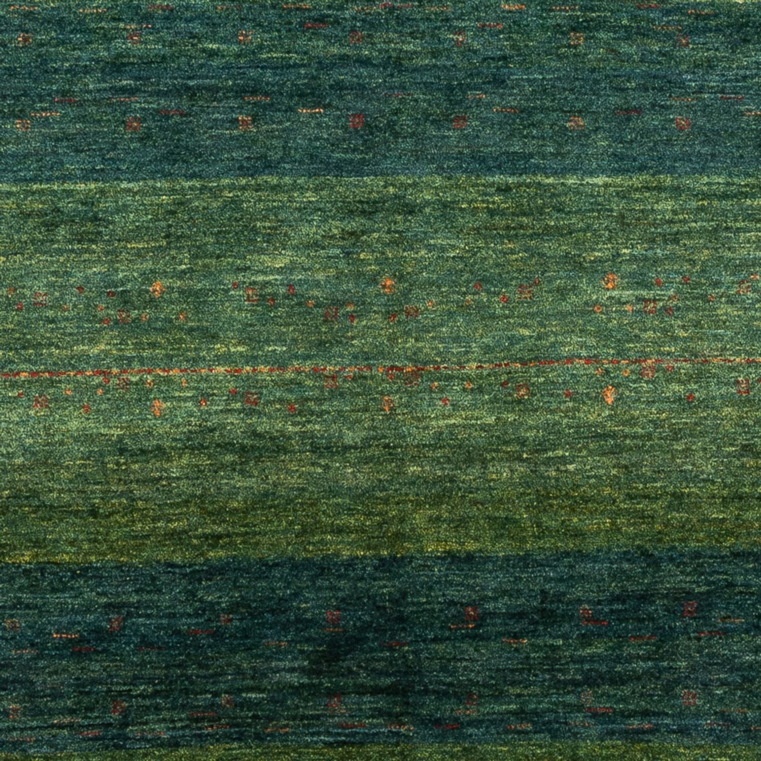 Tapis Gabbeh - Loribaft Persan - 191 x 152 cm - vert