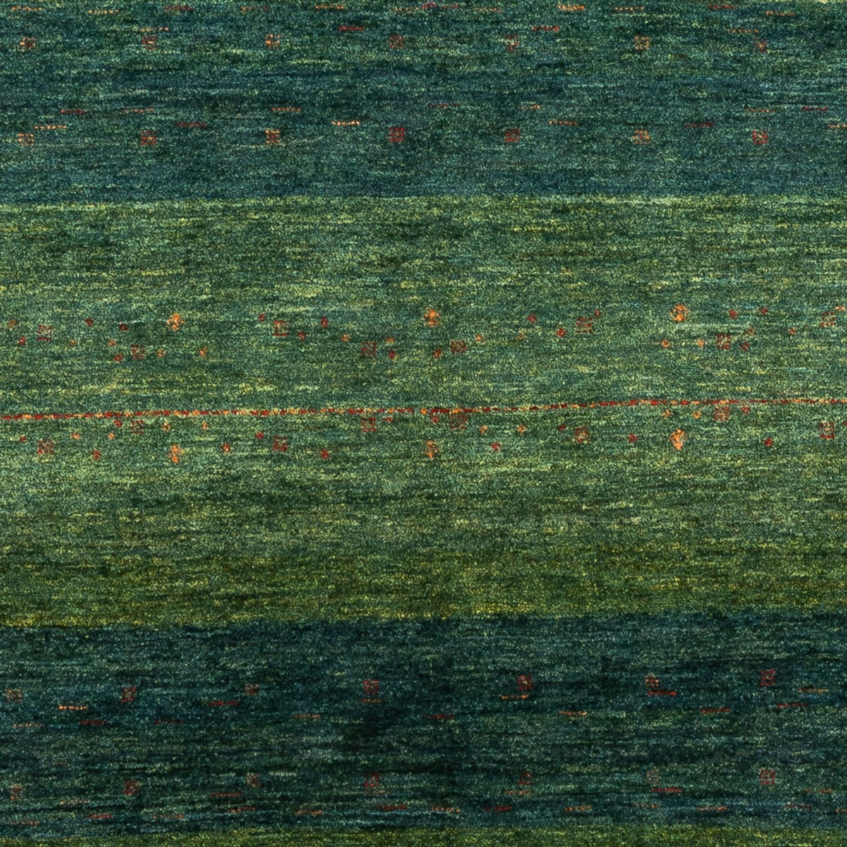Tapis Gabbeh - Loribaft Persan - 191 x 152 cm - vert