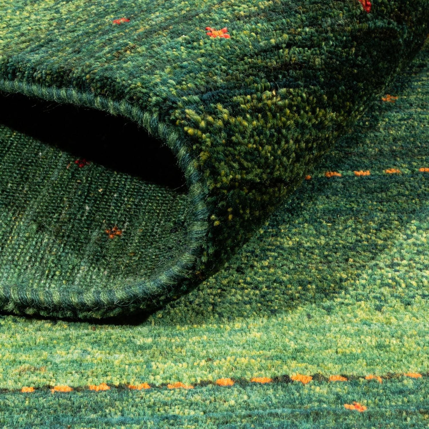 Tapis Gabbeh - Loribaft Persan - 184 x 154 cm - vert