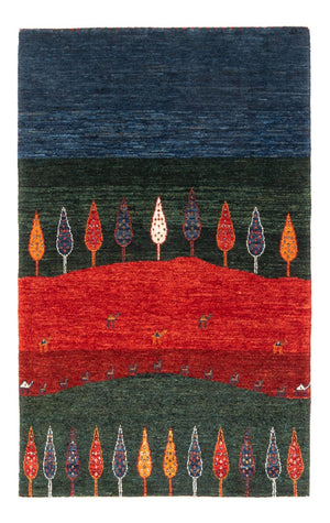 Tapis Gabbeh - Loribaft Persan - Royal - 126 x 86 cm - multicolore
