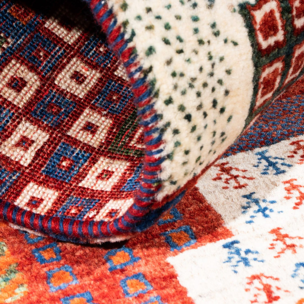 Tapis Gabbeh - Loribaft Persan - Royal - 123 x 80 cm - multicolore