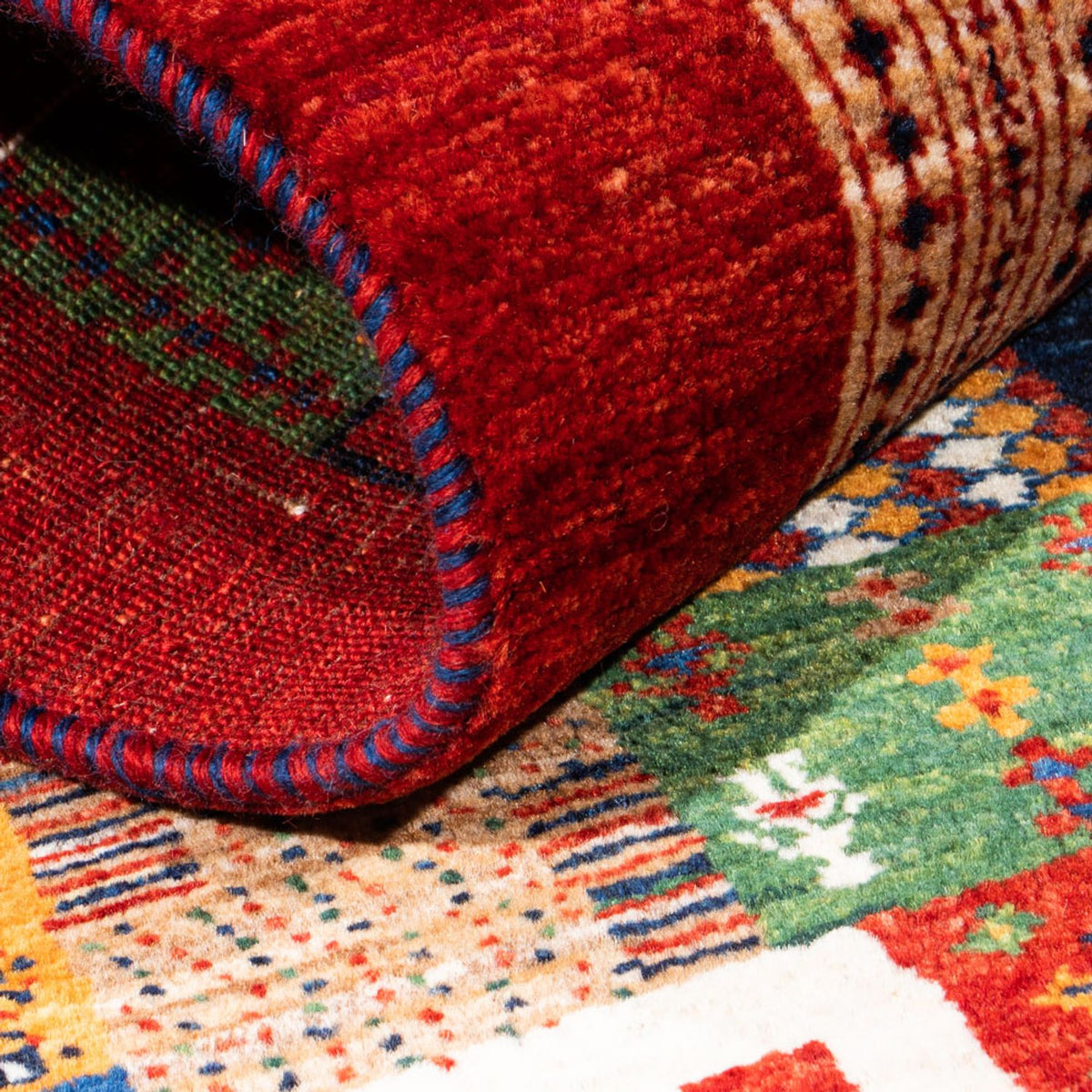 Tapis Gabbeh - Loribaft Persan - Royal - 128 x 80 cm - multicolore