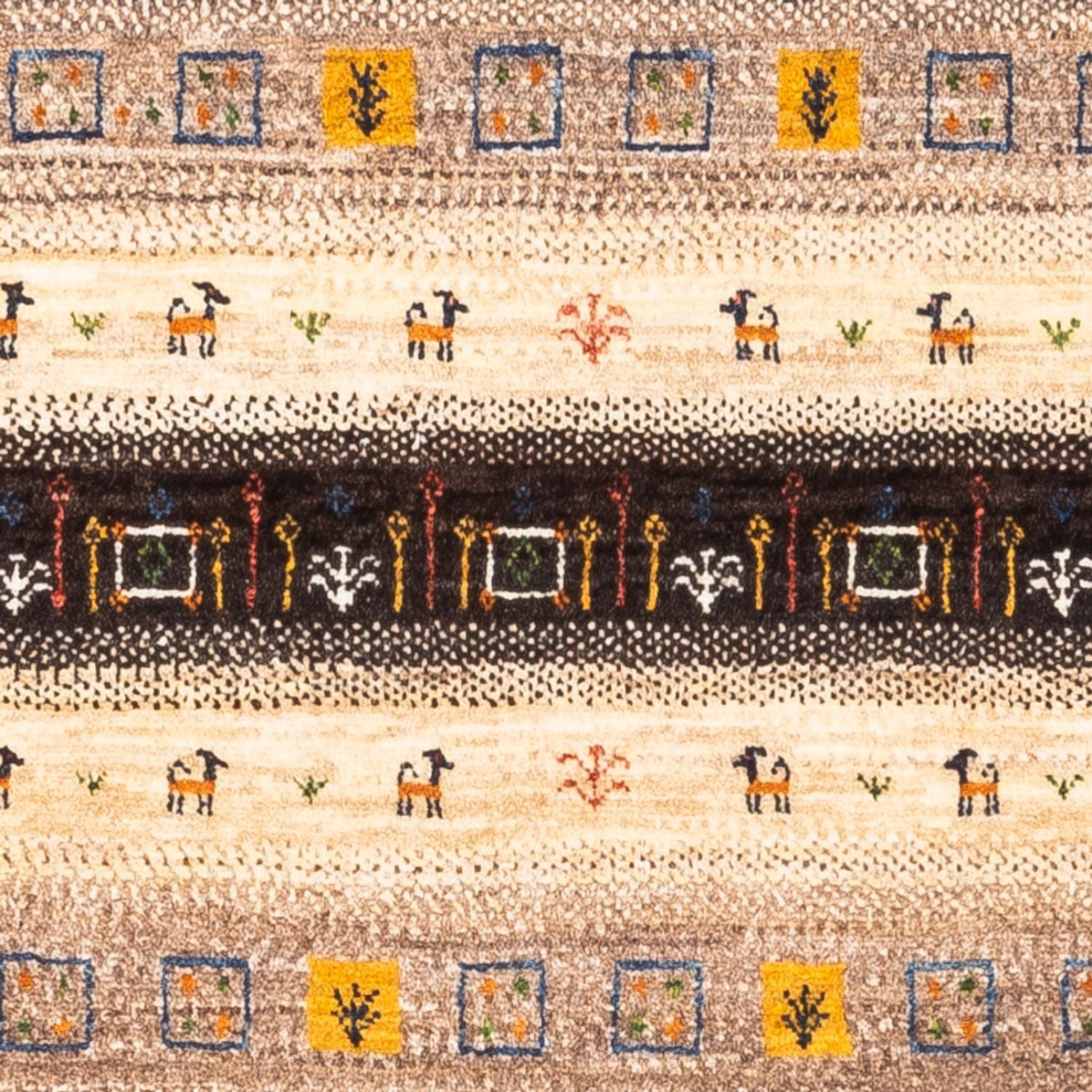 Tapis Gabbeh - Loribaft Persan - Royal - 135 x 87 cm - multicolore
