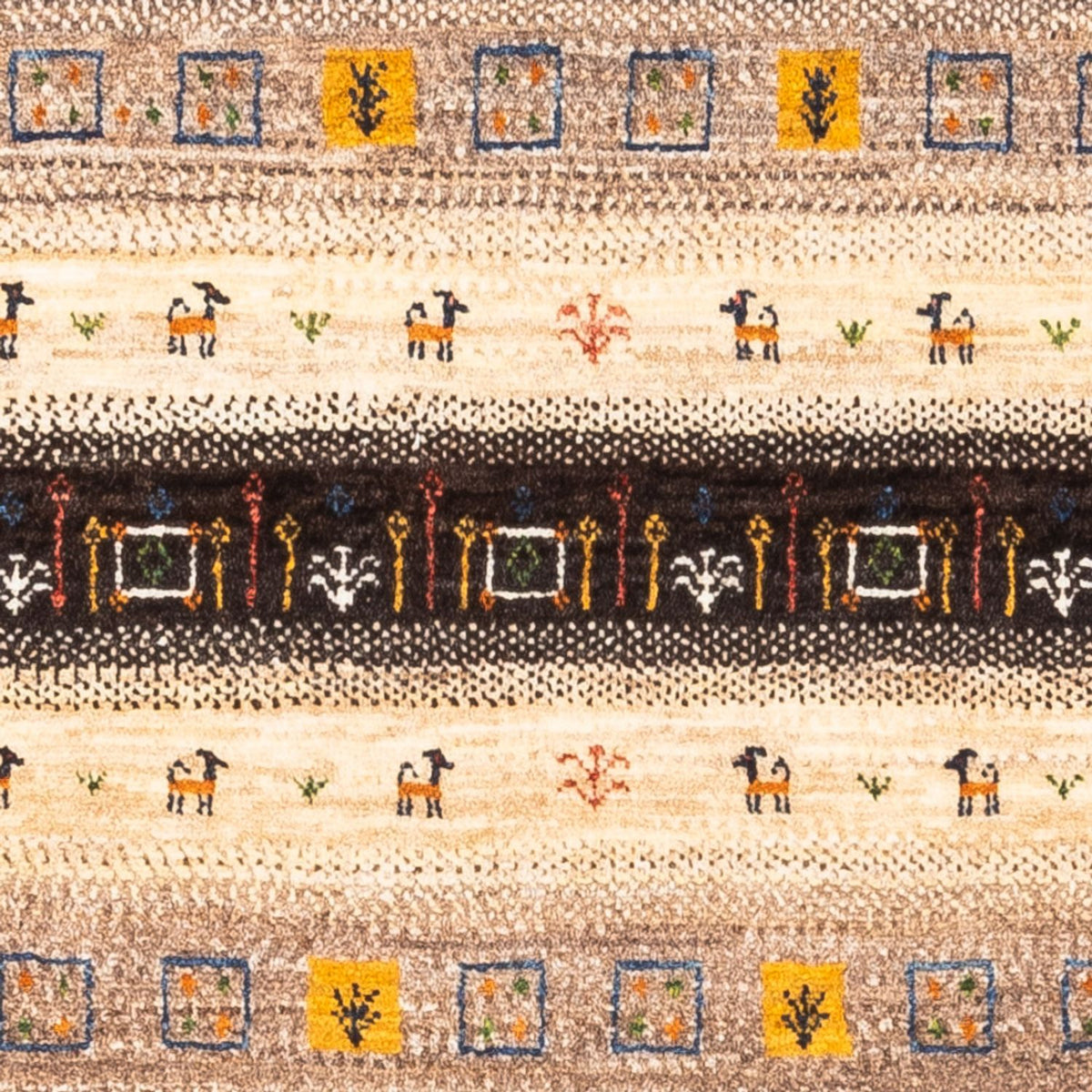 Tapis Gabbeh - Loribaft Persan - Royal - 135 x 87 cm - multicolore