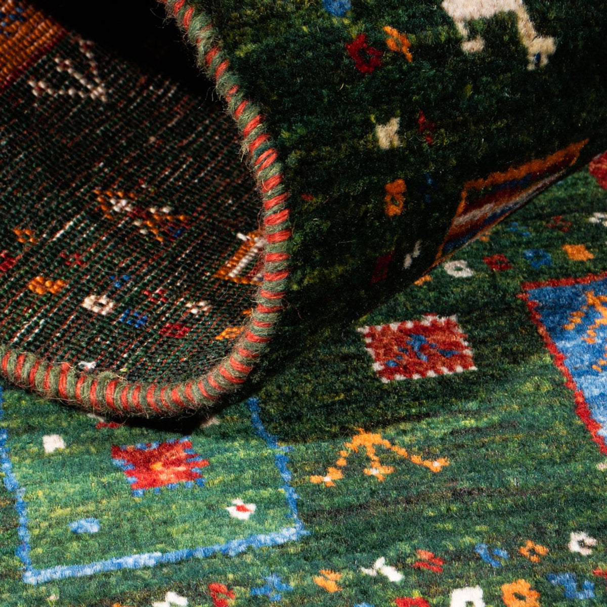 Tapis Gabbeh - Loribaft Persan - Royal - 126 x 81 cm - multicolore