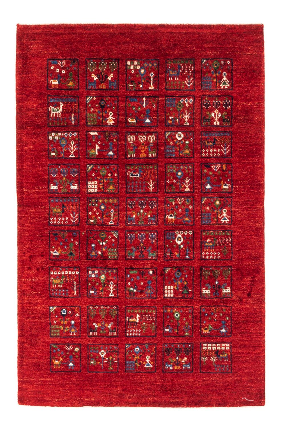 Tapis Gabbeh - Loribaft Persan - Royal - 124 x 82 cm - multicolore