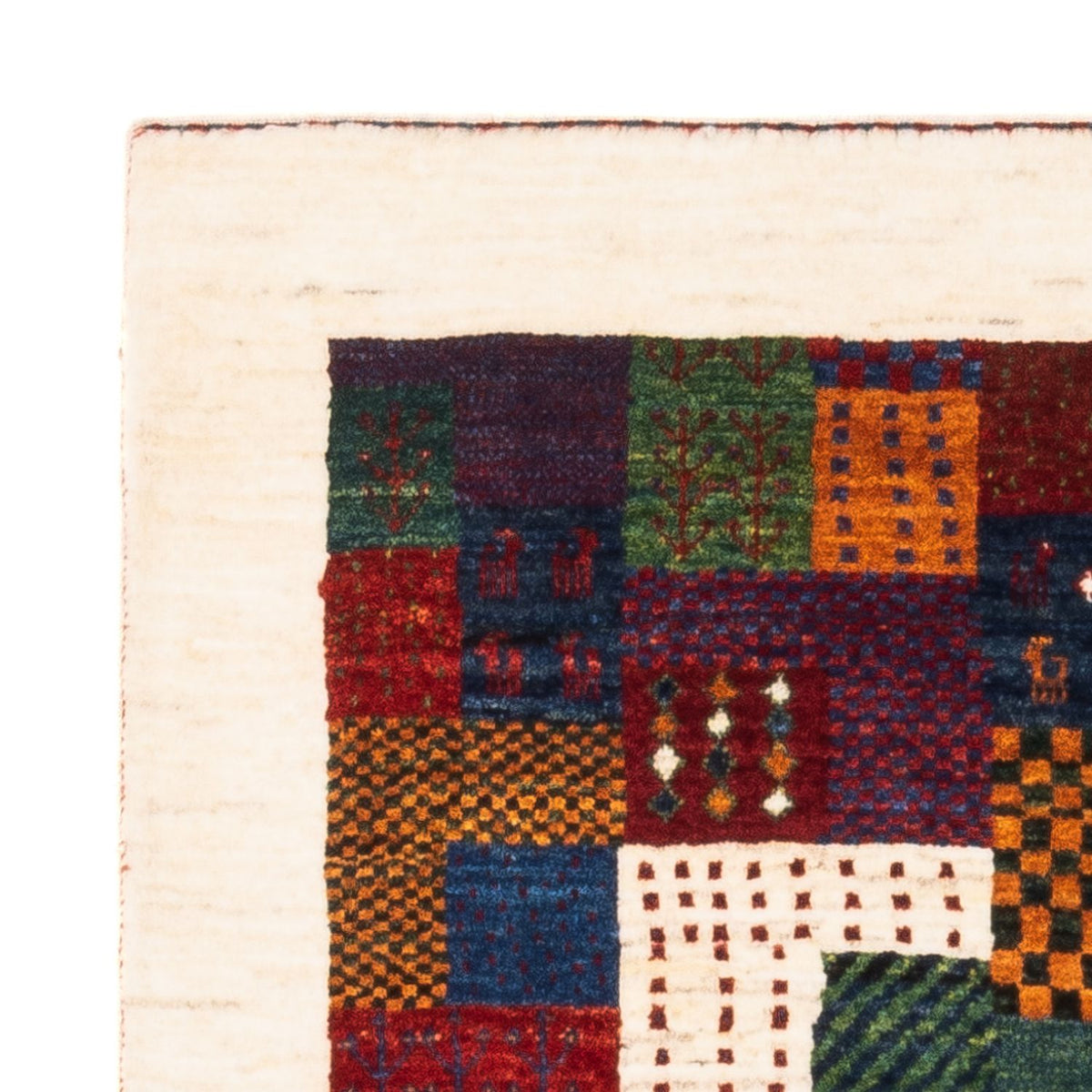 Tapis Gabbeh - Loribaft Persan - Royal - 124 x 85 cm - multicolore