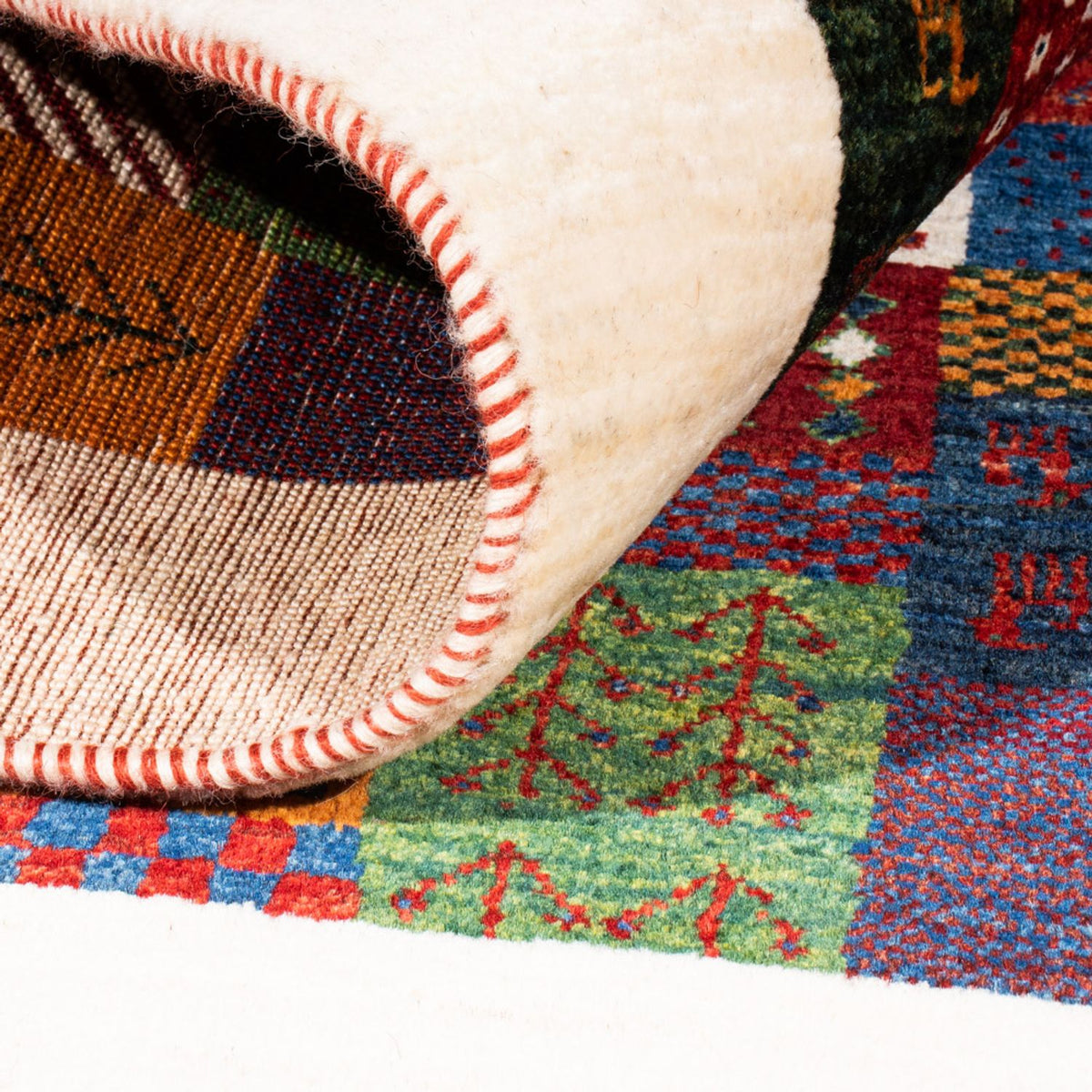 Tapis Gabbeh - Loribaft Persan - Royal - 124 x 85 cm - multicolore