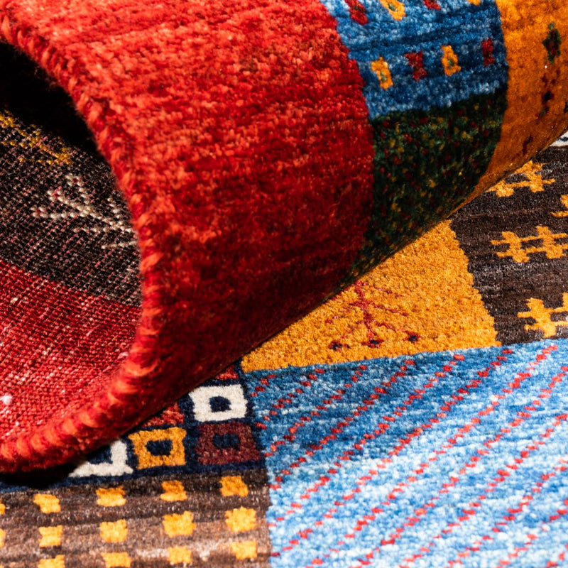 Tapis Gabbeh - Loribaft Persan - Royal - 146 x 97 cm - multicolore