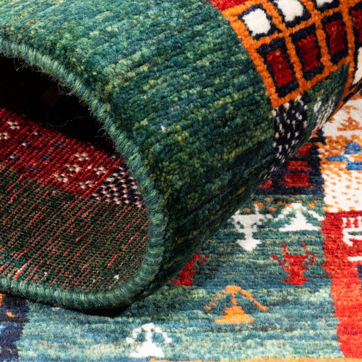 Tapis Gabbeh - Loribaft Persan - Royal - 125 x 83 cm - multicolore