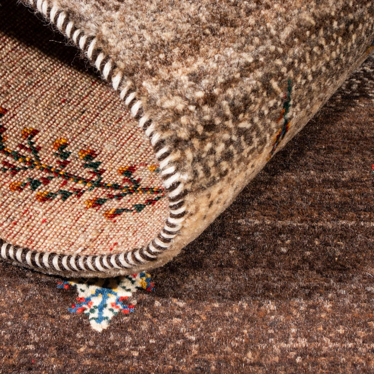 Tapis Gabbeh - Loribaft Persan - Royal - 125 x 88 cm - gris