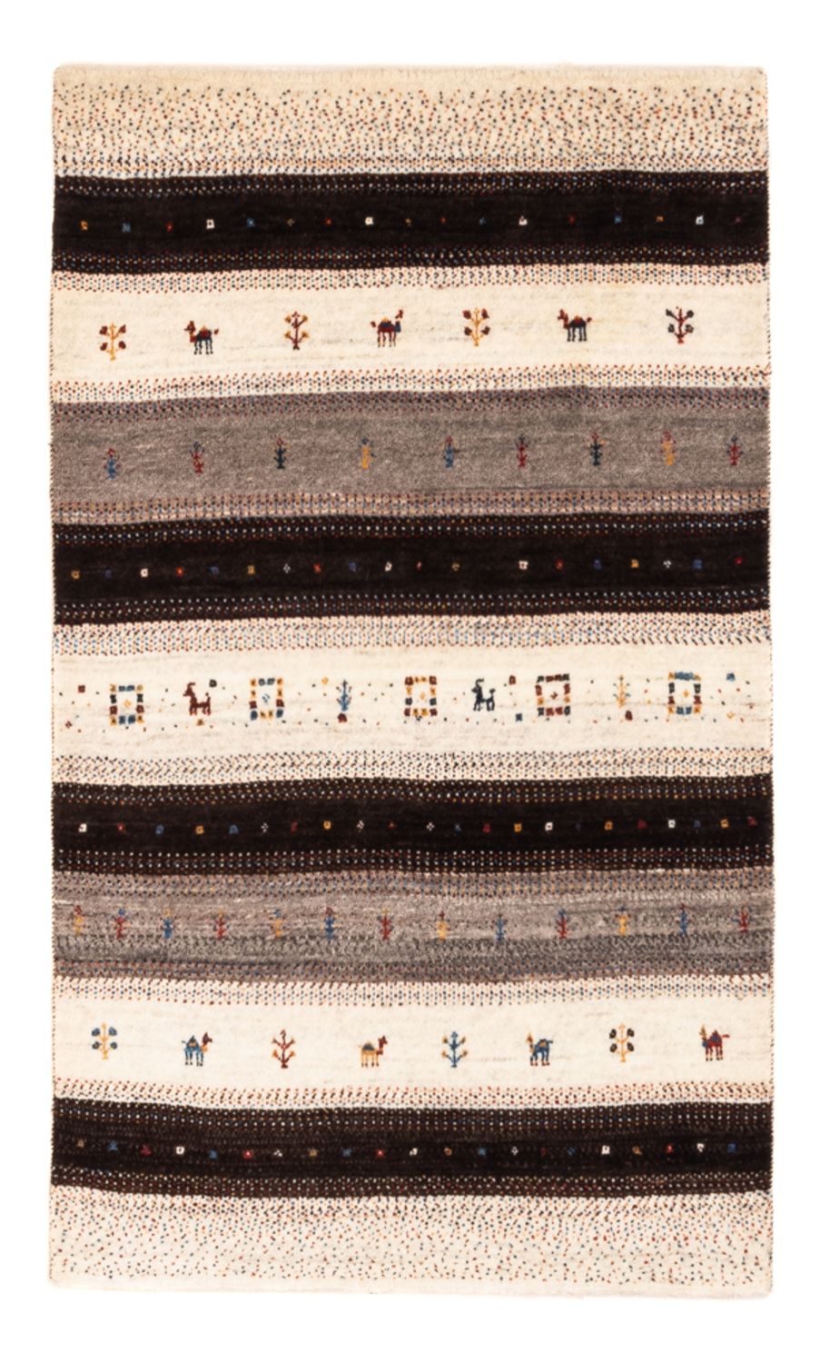 Tapis Gabbeh - Loribaft Persan - Royal - 134 x 84 cm - marron