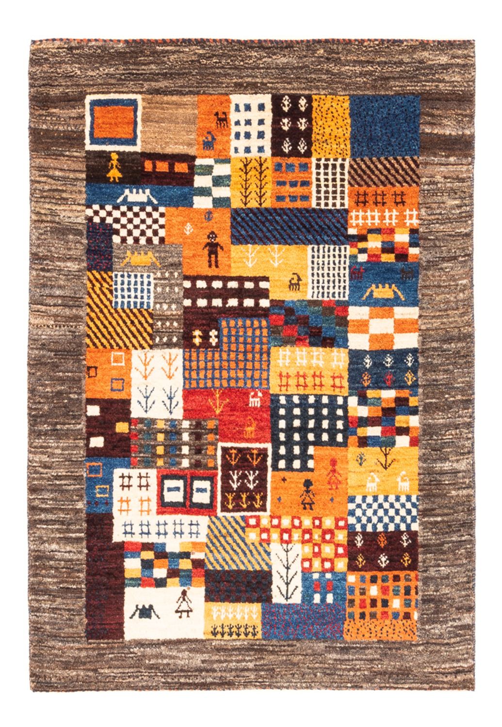 Tapis Gabbeh - Loribaft Persan - Royal - 120 x 83 cm - multicolore