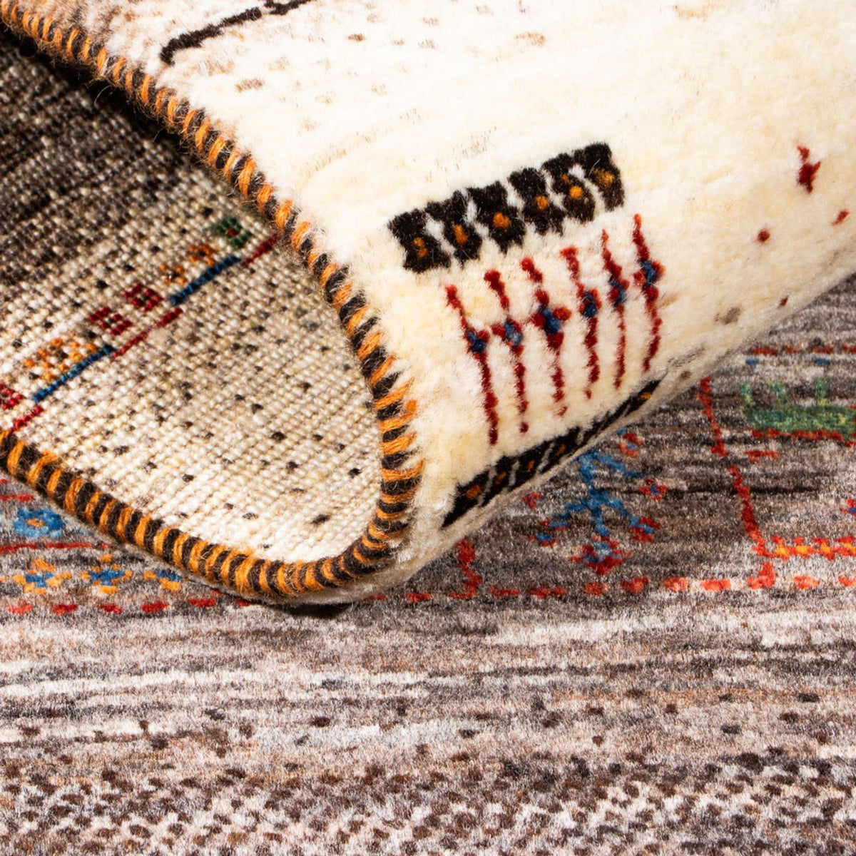 Tapis Gabbeh - Loribaft Persan - Royal - 137 x 85 cm - marron