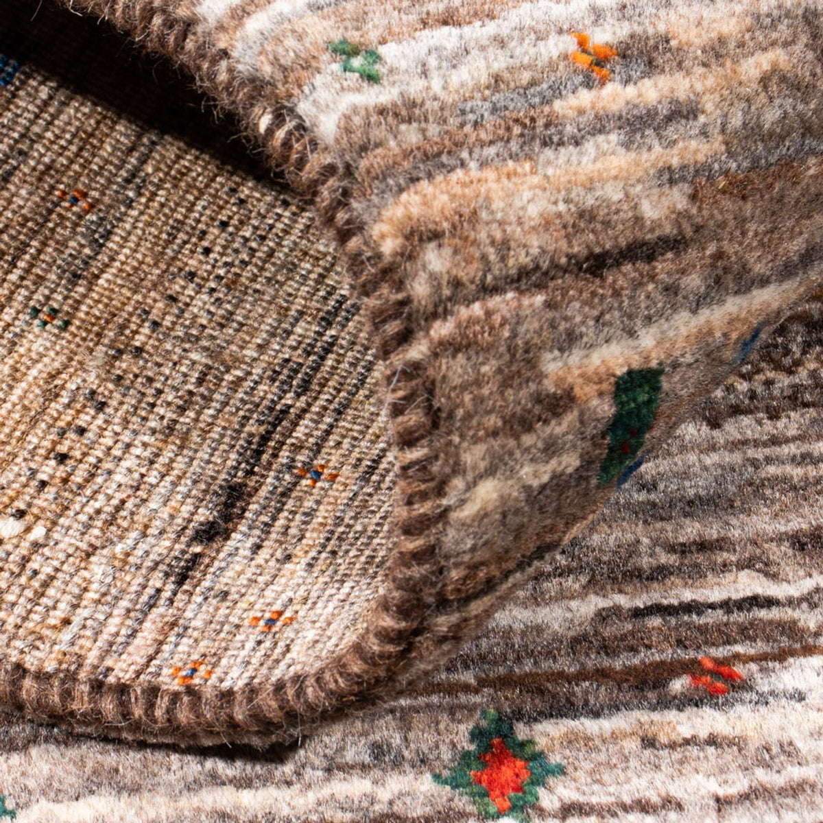 Tapis Gabbeh - Loribaft Persan - Royal - 134 x 84 cm - gris