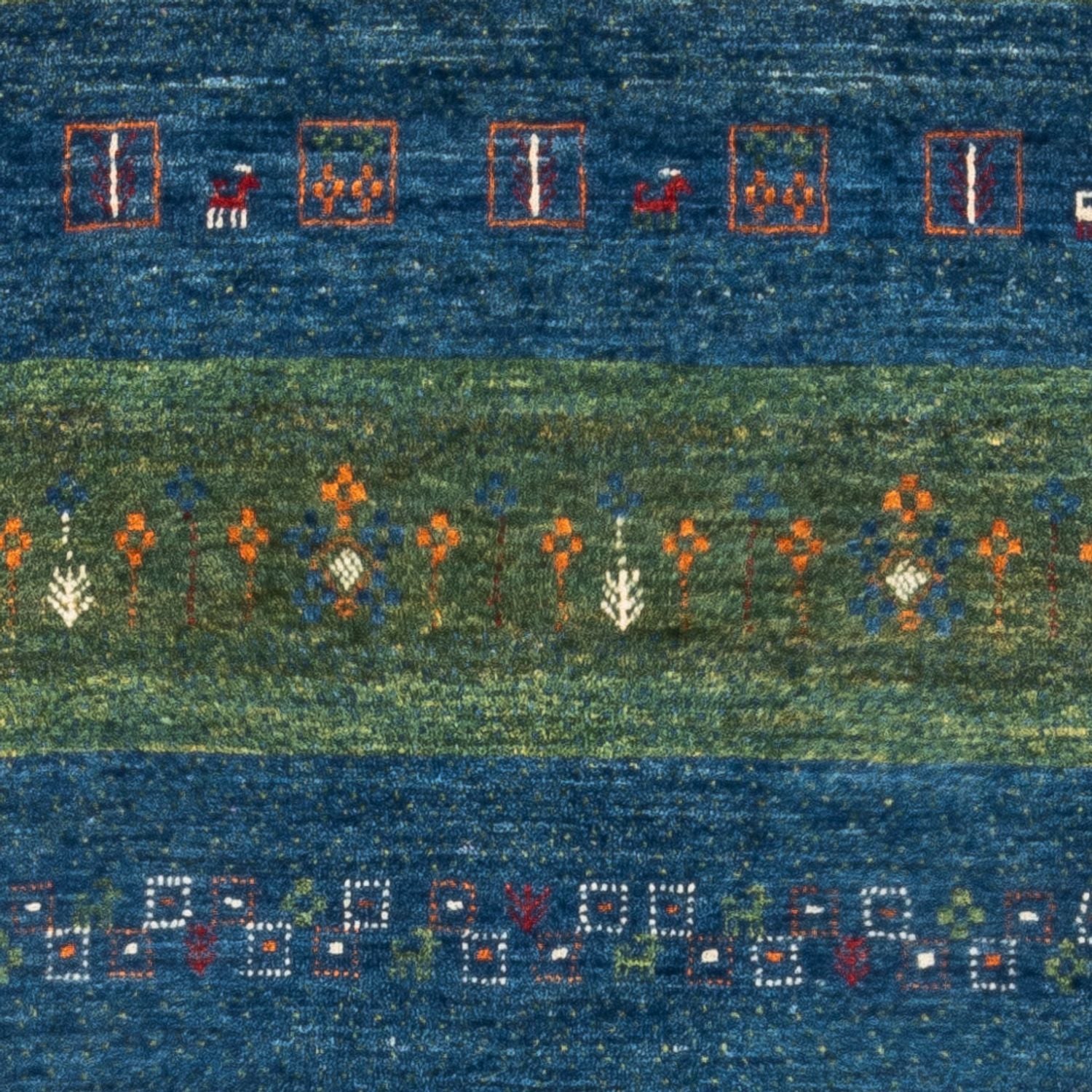 Tapis Gabbeh - Loribaft Persan - Royal - 130 x 85 cm - bleu