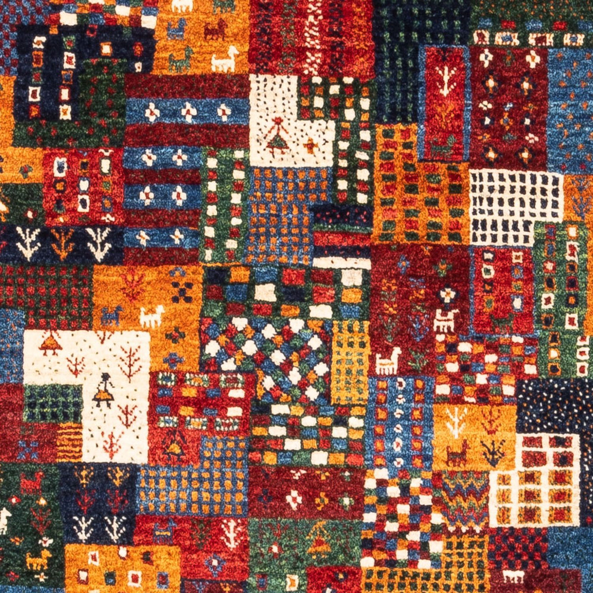 Tapis Gabbeh - Loribaft Persan - Royal - 122 x 86 cm - multicolore