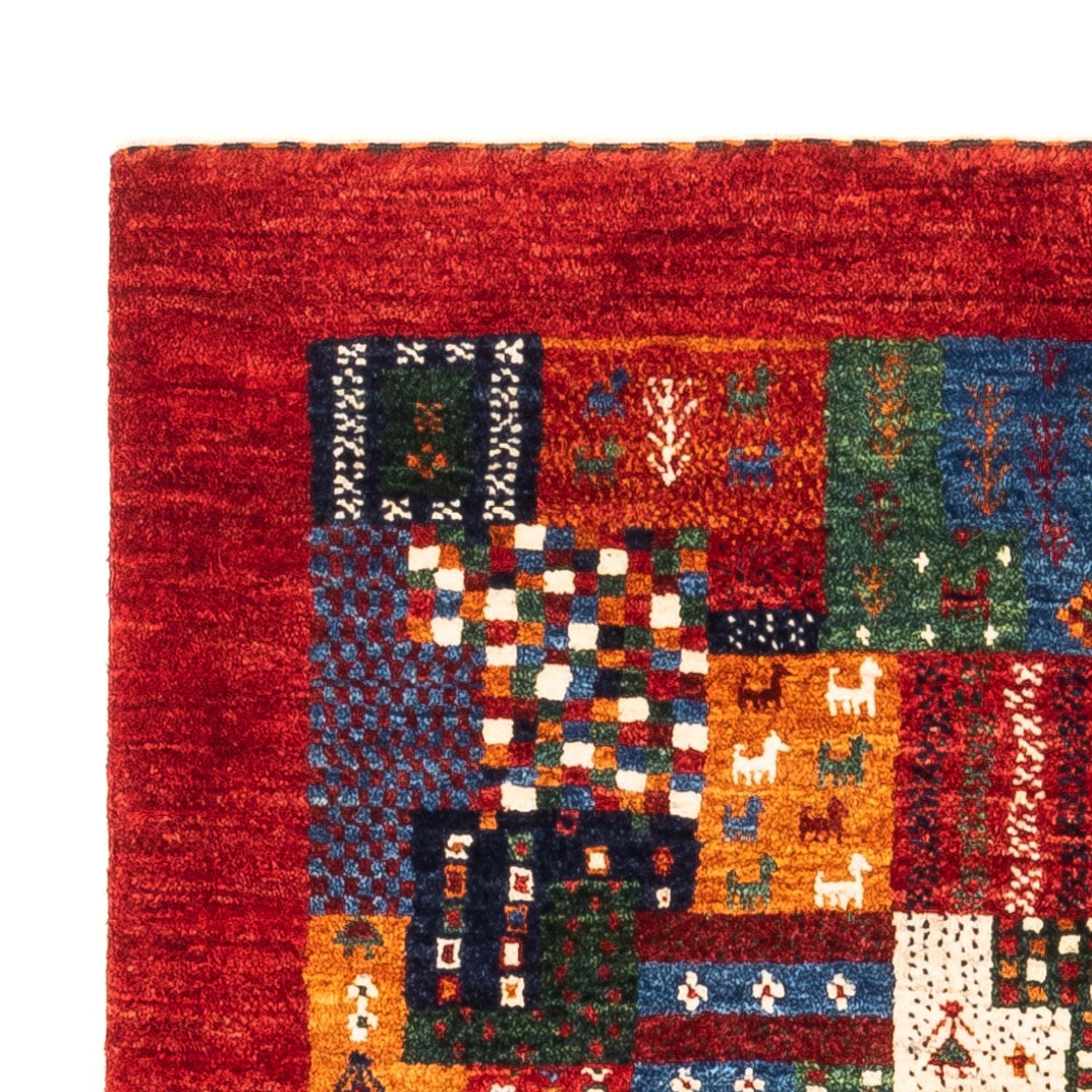 Tapis Gabbeh - Loribaft Persan - Royal - 122 x 86 cm - multicolore