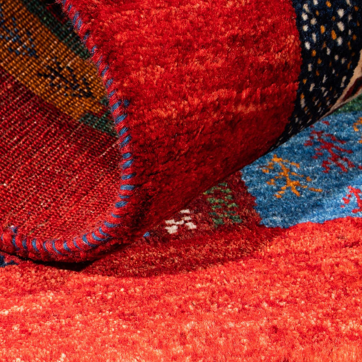 Tapis Gabbeh - Loribaft Persan - Royal - 122 x 86 cm - multicolore