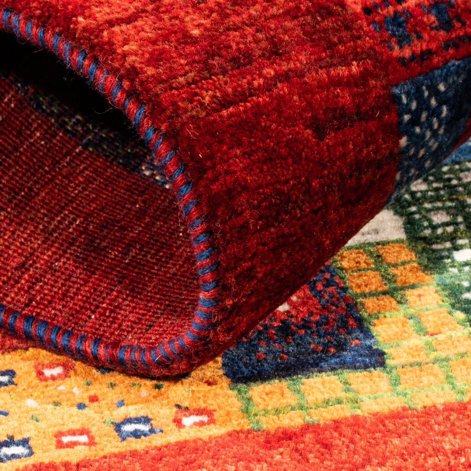 Tapis Gabbeh - Loribaft Persan - Royal - 123 x 87 cm - multicolore
