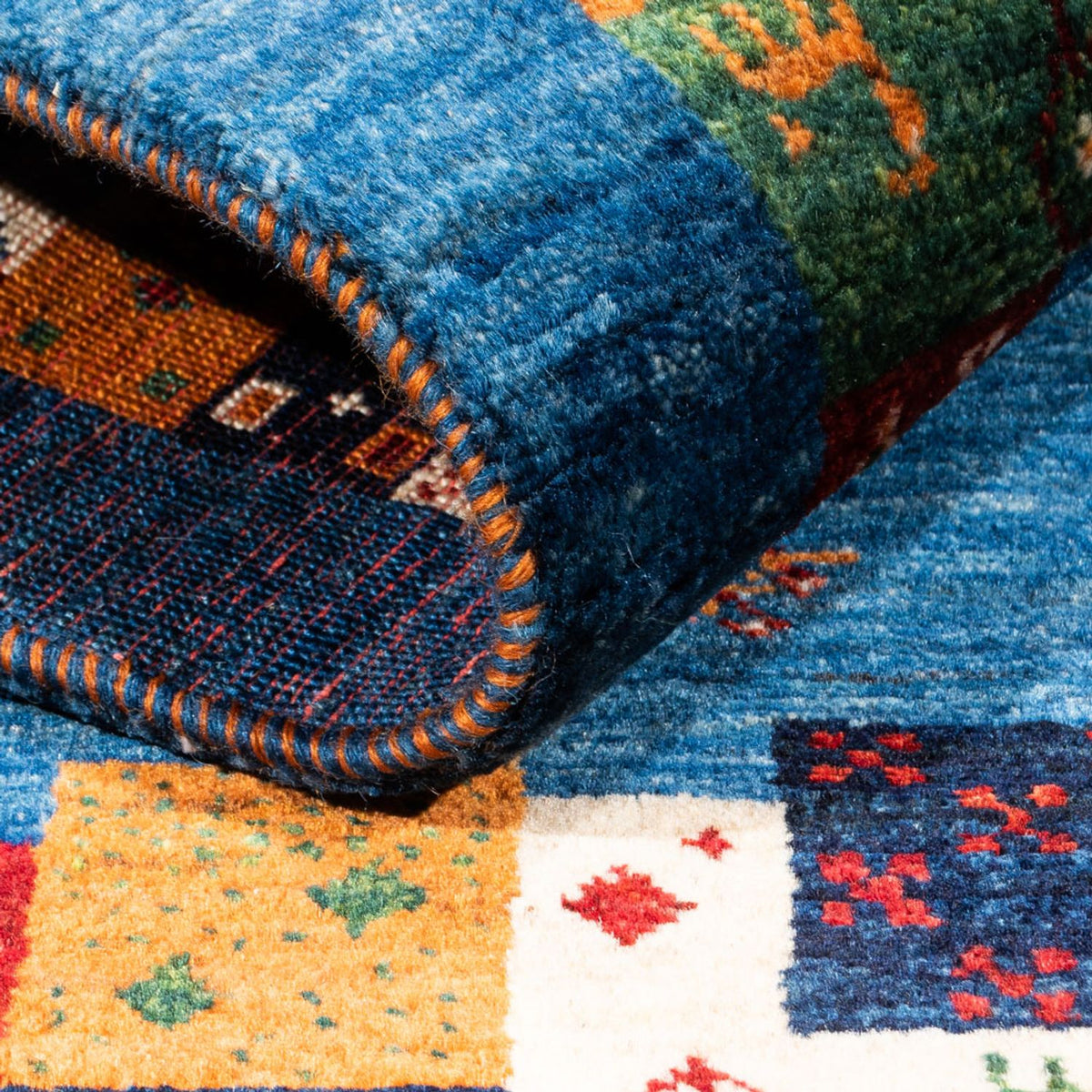 Tapis Gabbeh - Loribaft Persan - Royal - 128 x 83 cm - multicolore