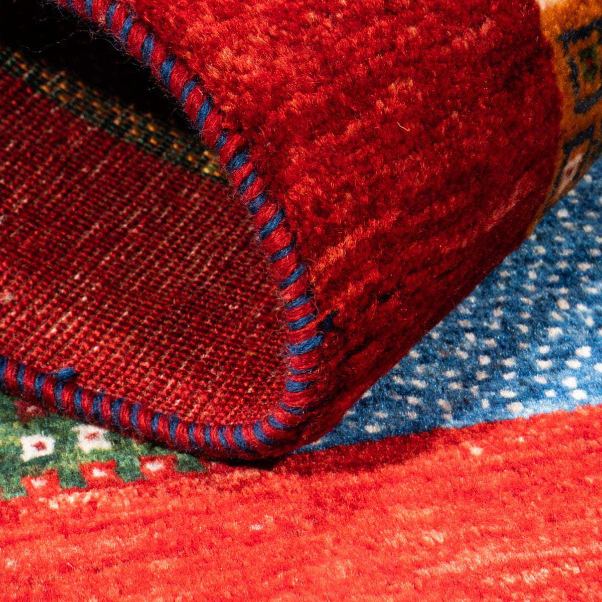 Tapis Gabbeh - Loribaft Persan - Royal - 126 x 86 cm - multicolore