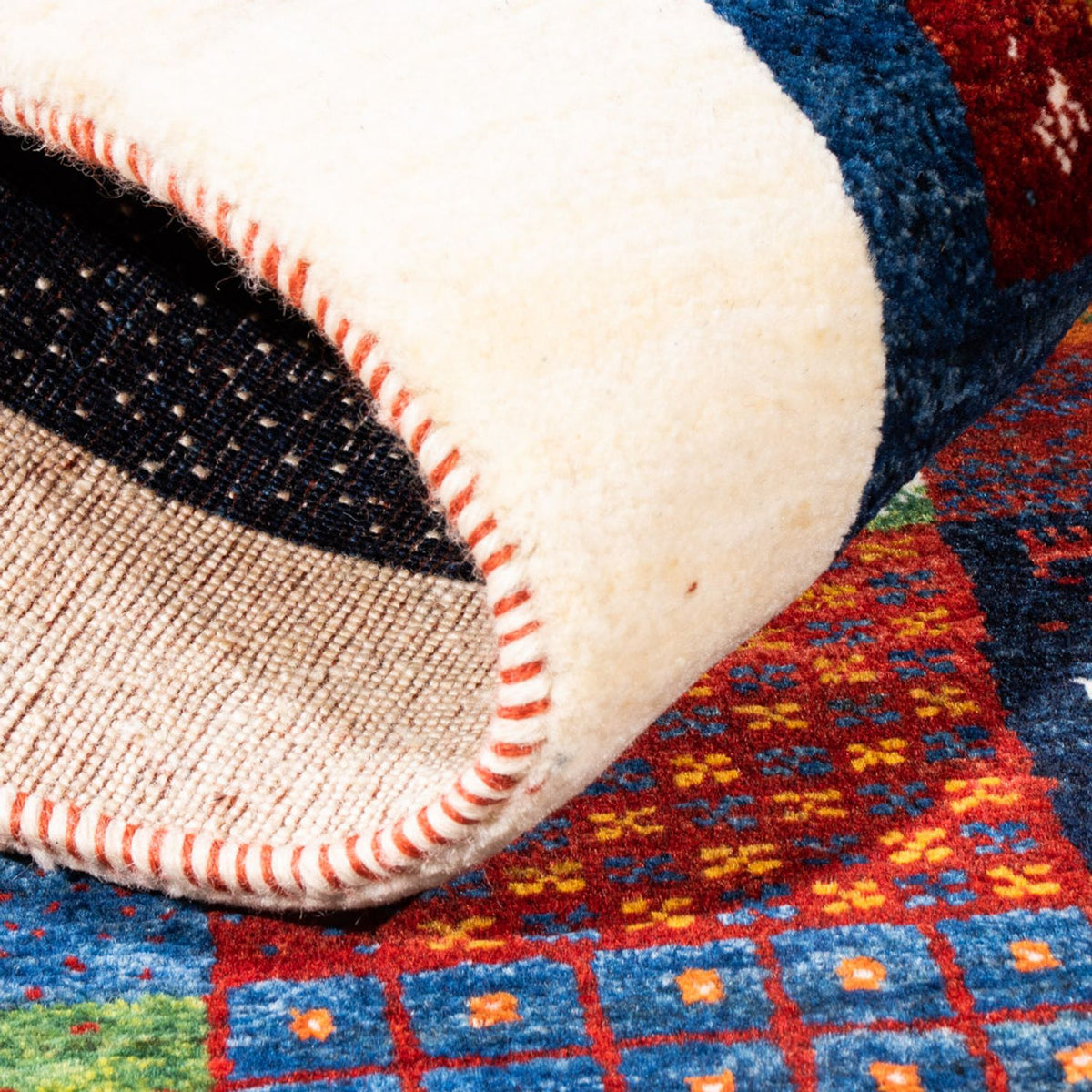 Tapis Gabbeh - Loribaft Persan - Royal - 134 x 84 cm - multicolore