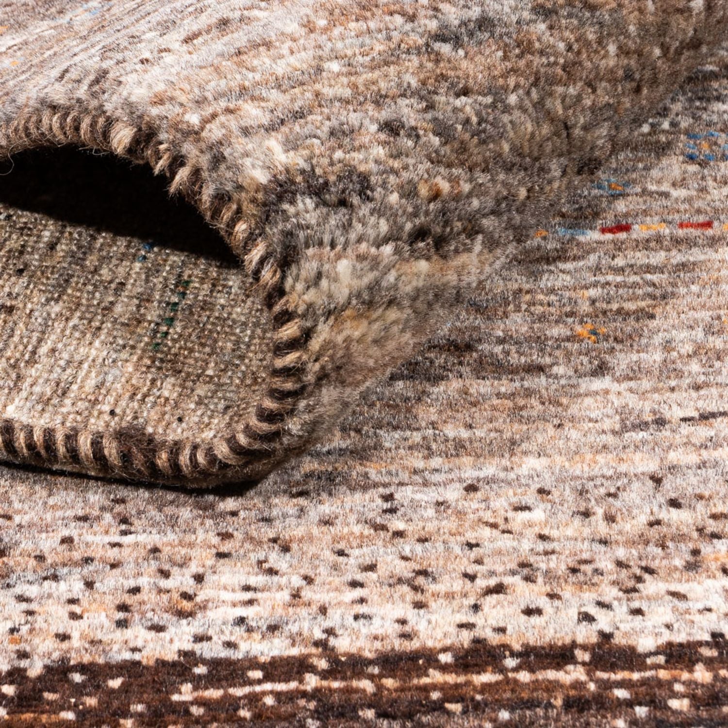 Tapis Gabbeh - Loribaft Persan - 195 x 134 cm - gris