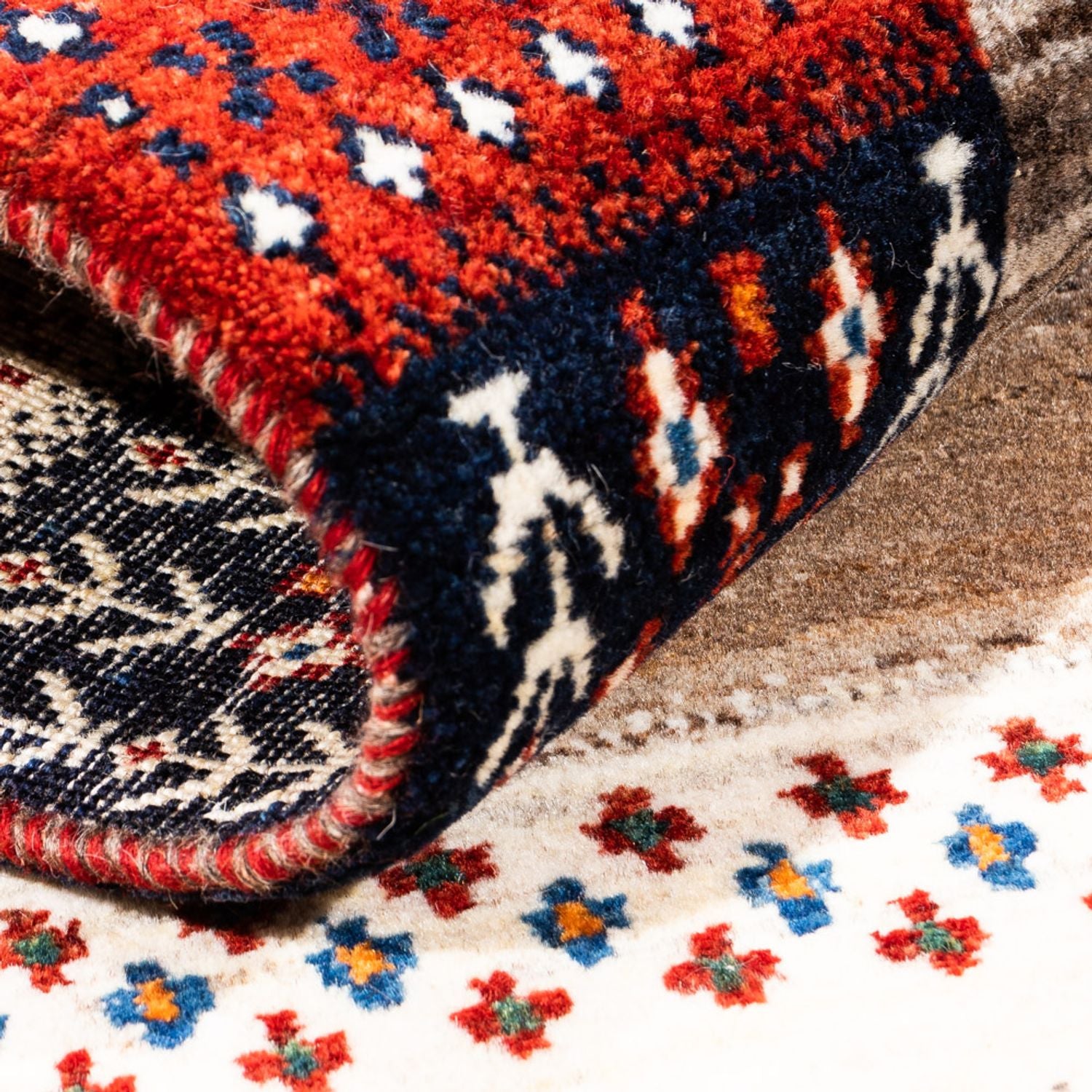 Tapis Gabbeh - Loribaft Persan - Royal - 147 x 103 cm - multicolore