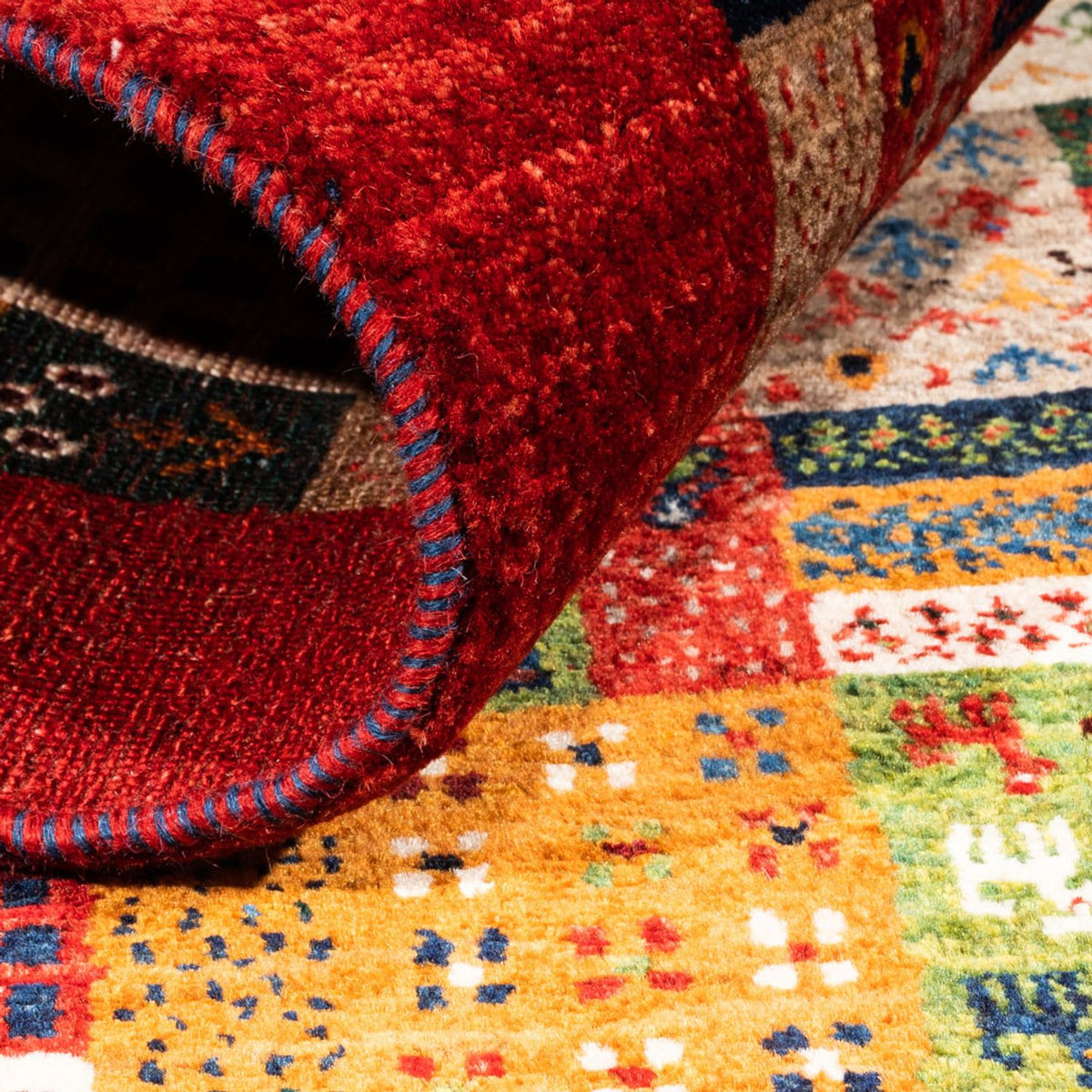 Tapis Gabbeh - Loribaft Persan - Royal - 142 x 88 cm - multicolore