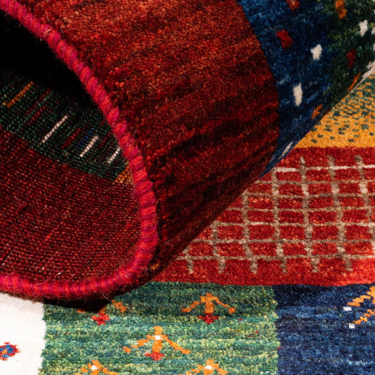 Tapis Gabbeh - Loribaft Persan - Royal - 130 x 92 cm - multicolore